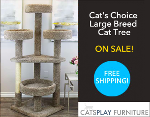 CatsPlay Furniture Cat's Choice Large Breed Cat Tree on Sale affiliated with SpookyMrsGreen.com mindful parenting and modern pagan lifestyle blog.