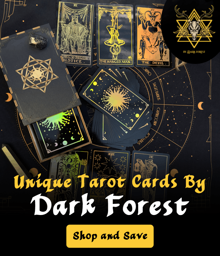 Dark Forest Unique Tarot Cards affiliated with SpookyMrsGreen.com mindful parenting and modern pagan lifestyle blog.