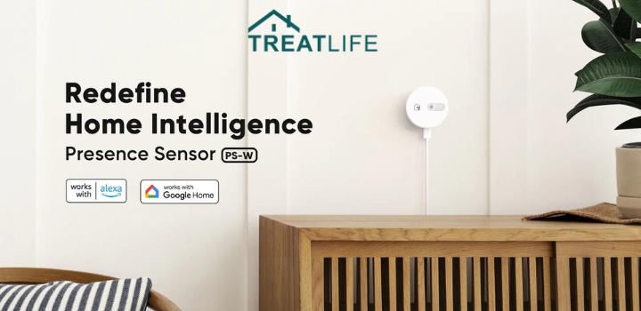 Image of Treatlife Human Presence Sensor. Text reads “Redefine home intelligence with the Treatlife Human Presence Sensor.” Treatlife affiliated with SpookyMrsGreen.com mindful parenting and modern pagan lifestyle blog.