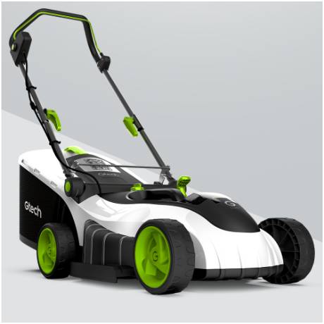 Image of cordless lawn mower from Gtech affiliated with SpookyMrsGreen.com mindful parenting and modern pagan lifestyle blog.